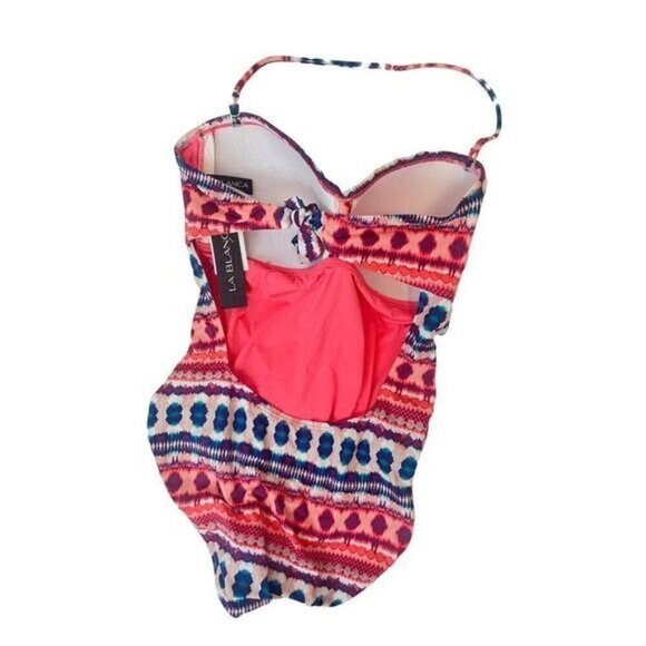 La Blanca Twist Front Bandeau One Piece Swimsuit 14 - Picture 4 of 8